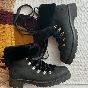 JCREW NORDIC BLACK LINED WINTER BOOTS SIZE 9